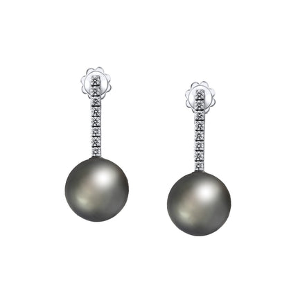 EARRINGS WHITE GOLD 750 & PEARLS - 102670 - Availability: Immediately