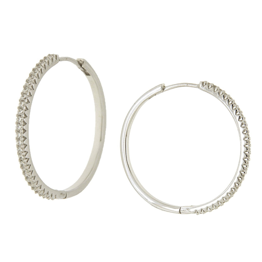 EARRINGS  SILVER 925 & C.Z. - 102703 - Availability: Immediately