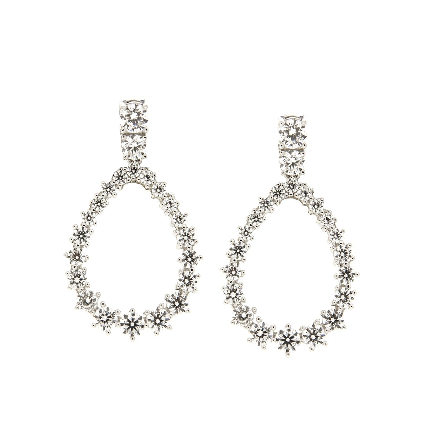 EARRINGS  SILVER 925 & C.Z. - 102715 - Availability: Immediately