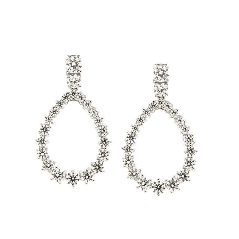 EARRINGS  SILVER 925 & C.Z. - 102715 - Availability: Immediately