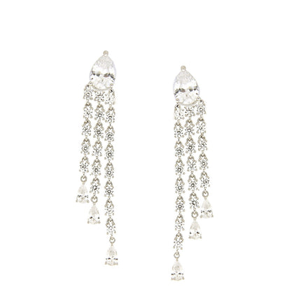 EARRINGS  SILVER 925 & C.Z. - 102716 - Availability: Immediately