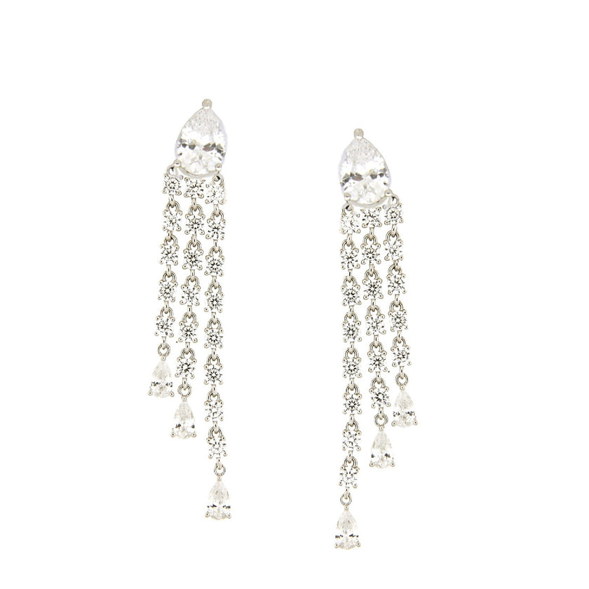 EARRINGS  SILVER 925 & C.Z. - 102716 - Availability: Immediately