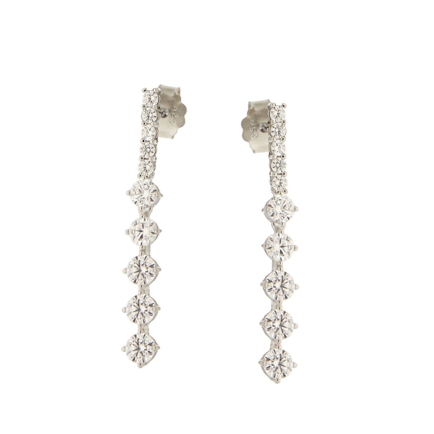 EARRINGS  SILVER 925 & C.Z. - 102717 - Availability: Immediately