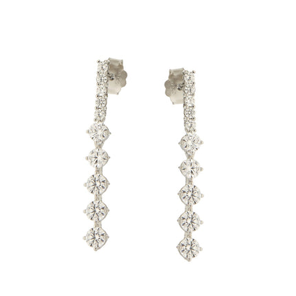 EARRINGS  SILVER 925 & C.Z. - 102717 - Availability: Immediately