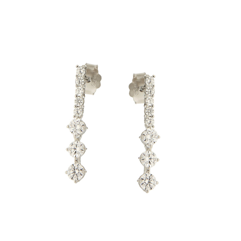 EARRINGS  SILVER 925 & C.Z. - 102718 - Availability: Immediately