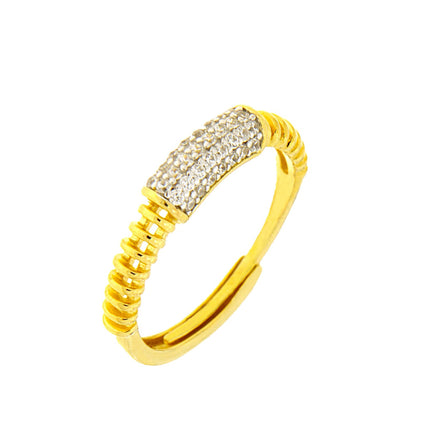 RING YELLOW SILVER 925 & C.Z. - 102729 - Availability: Immediately