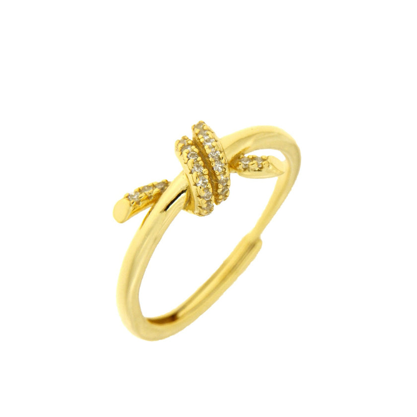 RING YELLOW SILVER 925 & C.Z. - 102735 - Availability: Immediately