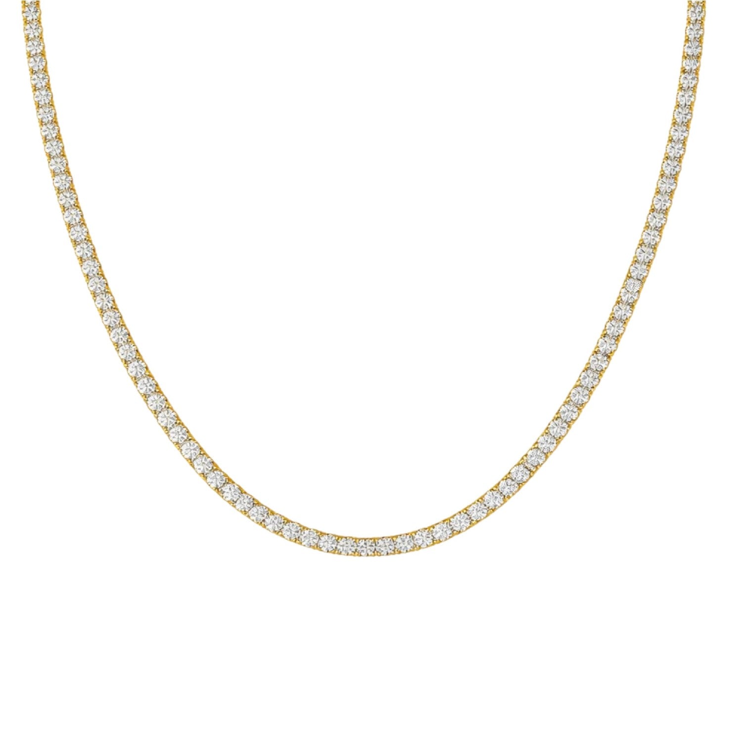 NECKLACE YELLOW SILVER 925 & C.Z. - 102765 - Availability: Immediately