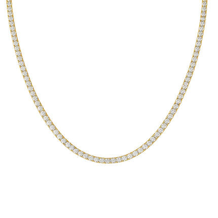 NECKLACE YELLOW SILVER 925 & C.Z. - 102765 - Availability: Immediately