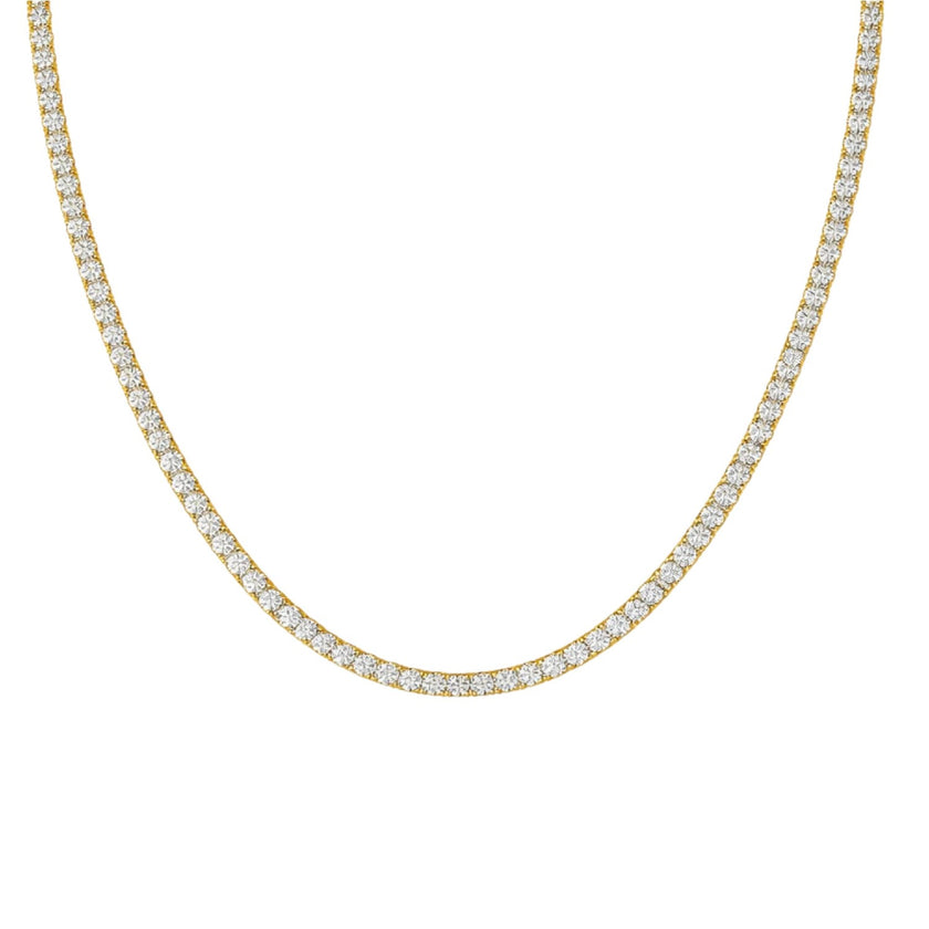 NECKLACE YELLOW SILVER 925 & C.Z. - 102765 - Availability: Immediately
