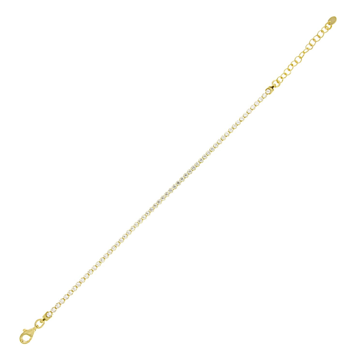 BRACELET YELLOW SILVER 925 & C.Z. - 102774 - Availability: Immediately