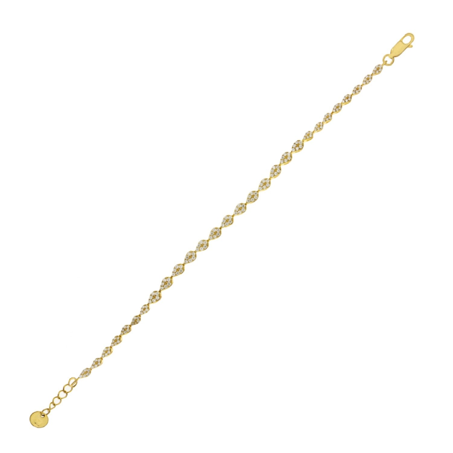 BRACELET YELLOW SILVER 925 & C.Z. - 102776 - Availability: Immediately