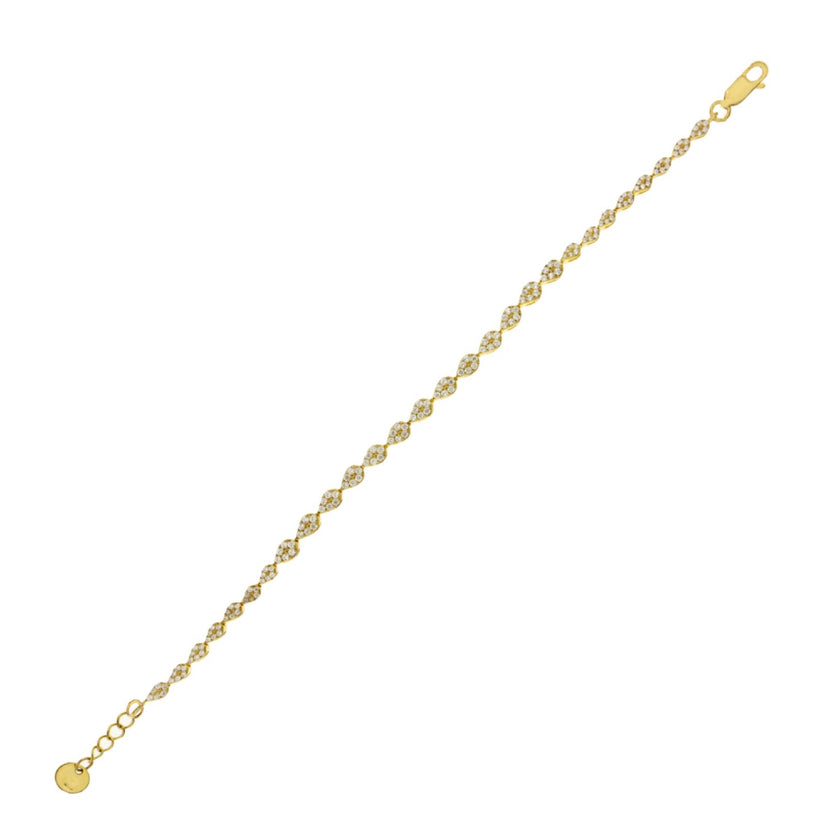 BRACELET YELLOW SILVER 925 & C.Z. - 102776 - Availability: Immediately