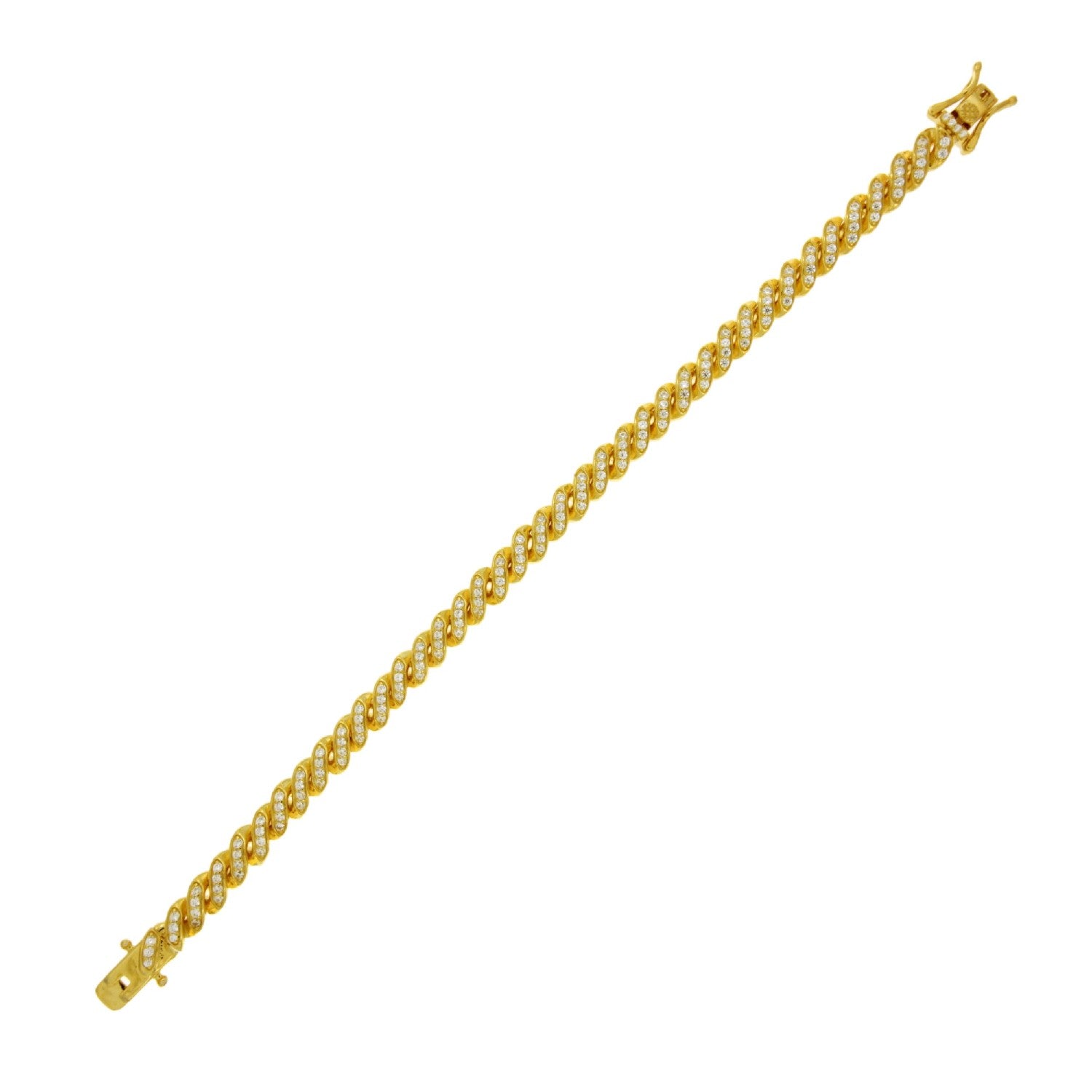 BRACELET YELLOW SILVER 925 & C.Z. - 102784 - Availability: Immediately