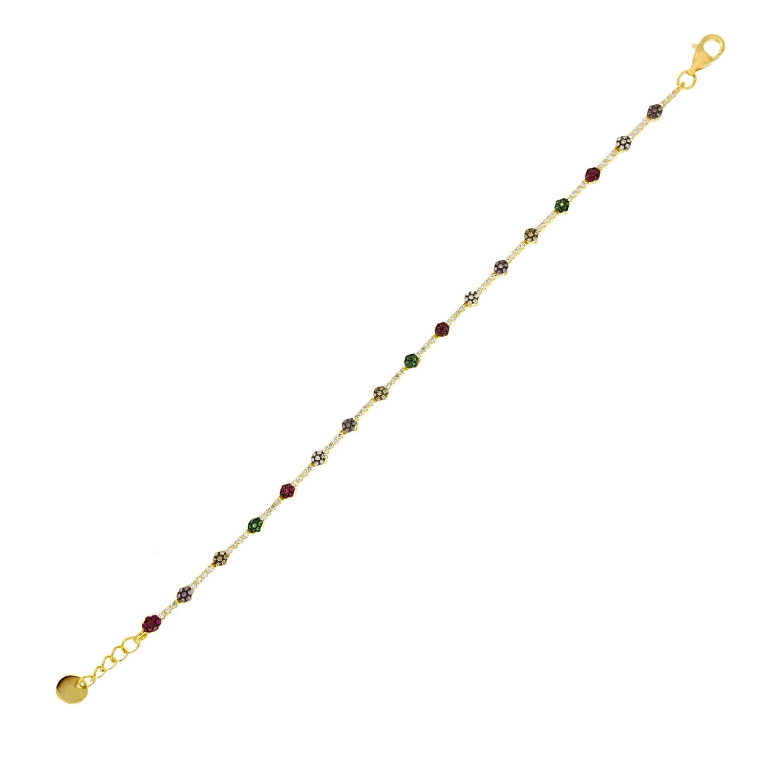 BRACELET YELLOW SILVER 925 & C.Z. - 102789 - Availability: Immediately