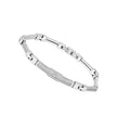 BRACELET WHITE STEEL & PRECIOUS STONES - 102890 - Availability: Immediately