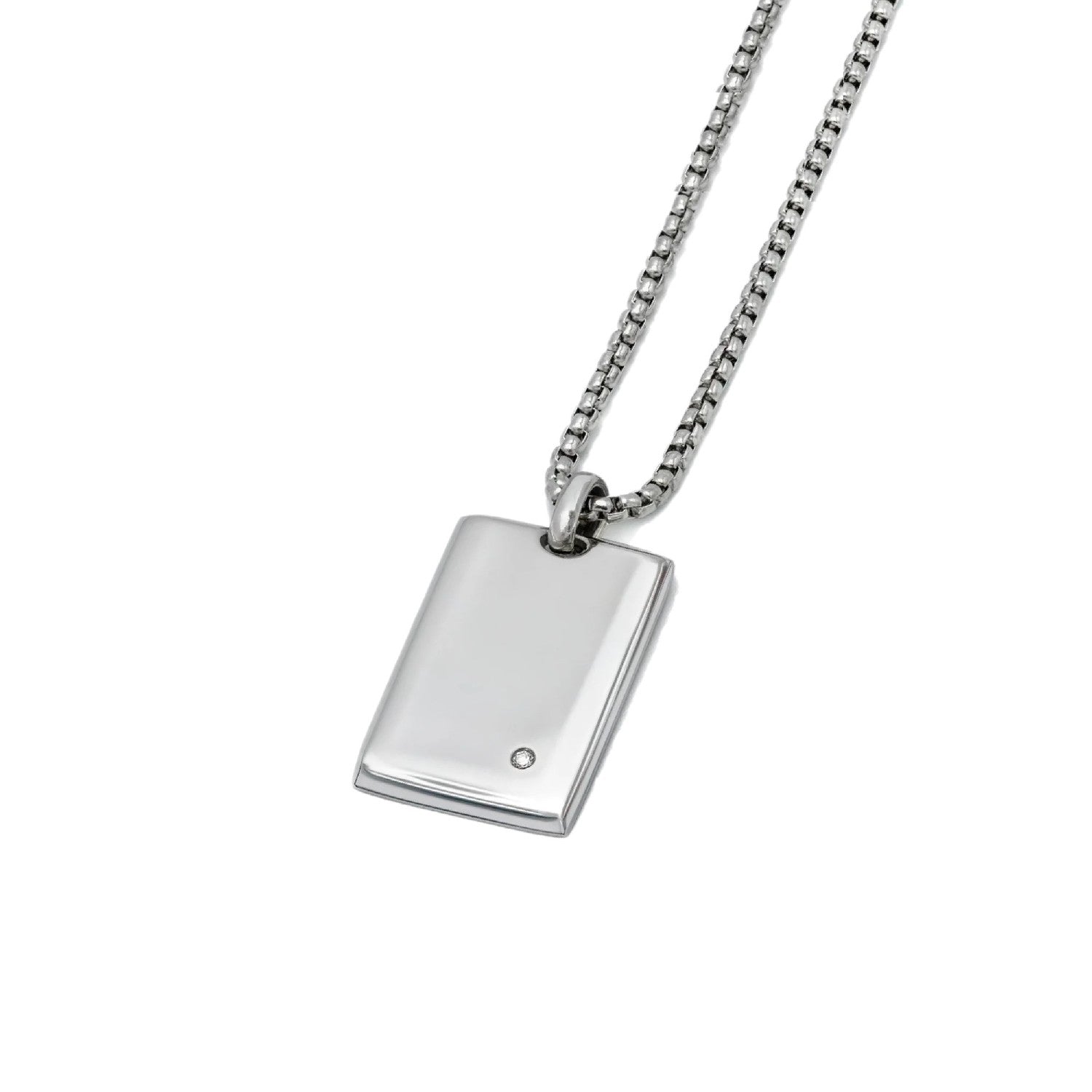 PENDANT  STEEL & PRECIOUS STONES - 102901 - Availability: Immediately