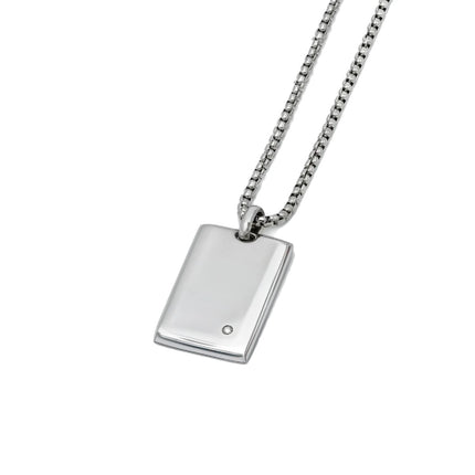 PENDANT  STEEL & PRECIOUS STONES - 102901 - Availability: Immediately