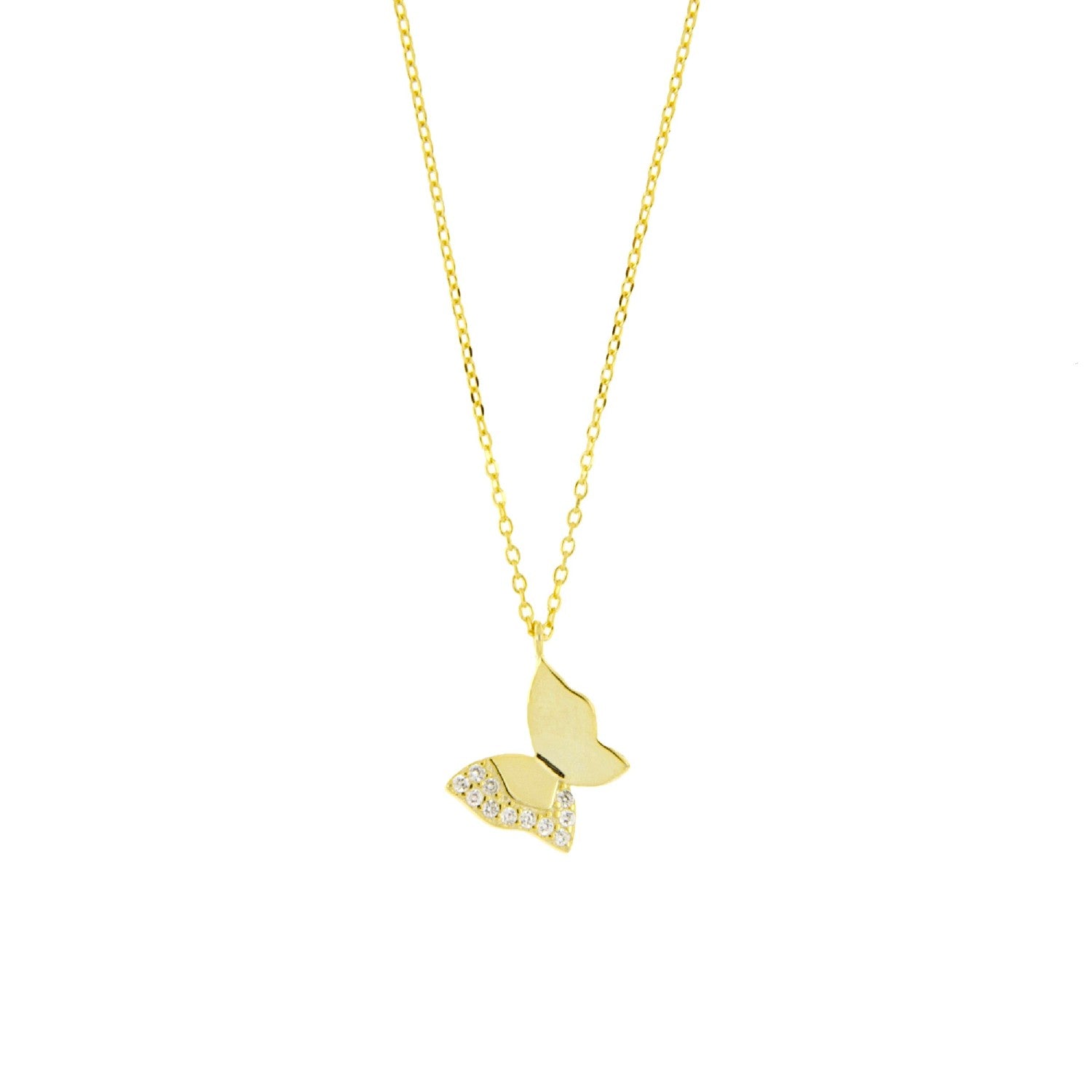NECKLACE YELLOW SILVER 925 & SYNTHETIC STONES - 102929 - Availability: Immediately