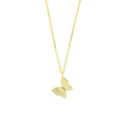 NECKLACE YELLOW SILVER 925 & SYNTHETIC STONES - 102929 - Availability: Immediately
