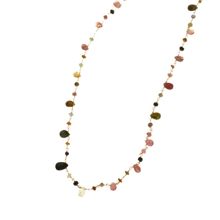 NECKLACE PINK SILVER 925 & SEMIPRECIOUS STONES - 102932 - Availability: Immediately