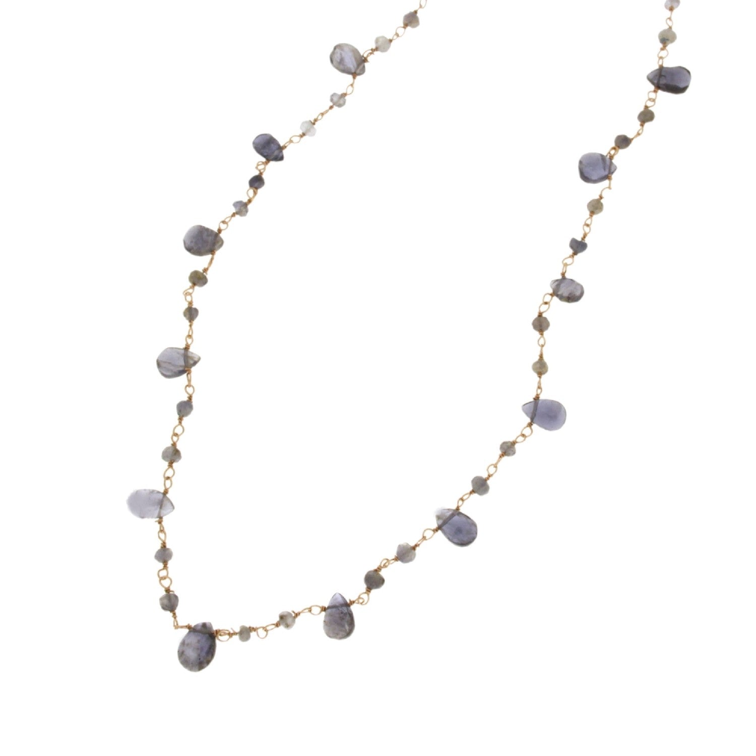 NECKLACE PINK SILVER 925 & SEMIPRECIOUS STONES - 102935 - Availability: Immediately