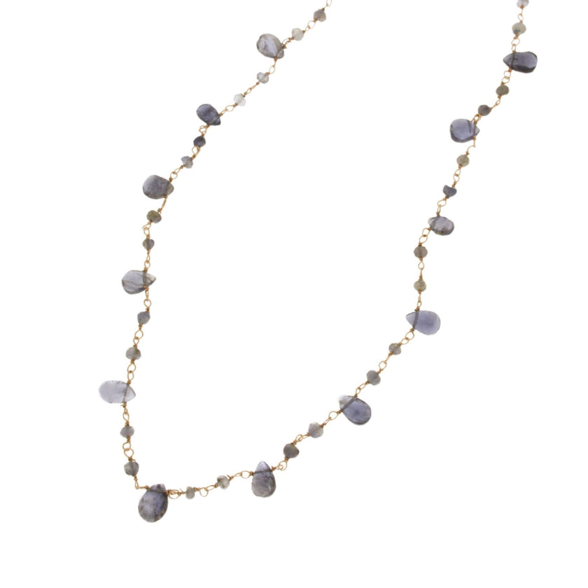 NECKLACE PINK SILVER 925 & SEMIPRECIOUS STONES - 102935 - Availability: Immediately