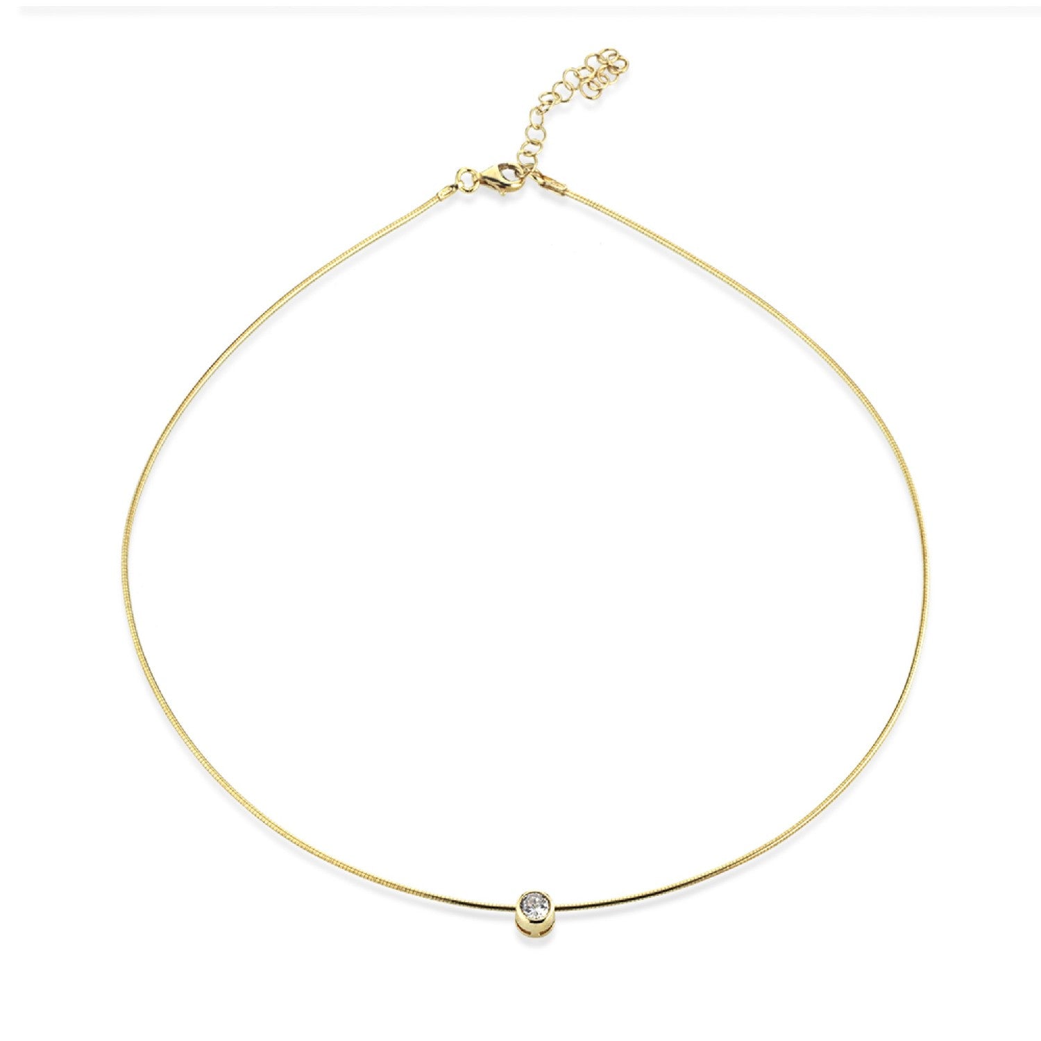 NECKLACE YELLOW SILVER 925 & C.Z. - 102948 - Availability: Immediately