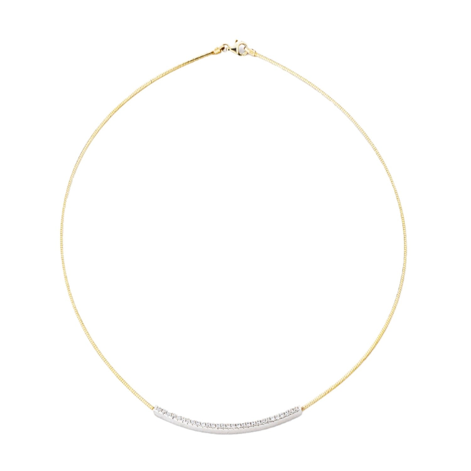 NECKLACE YELLOW & WHITE SILVER 925 & C.Z. - 102950 - Availability: Immediately