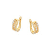 EARRINGS YELLOW SILVER 925 & C.Z. - 102967 - Availability: Up to 1 month