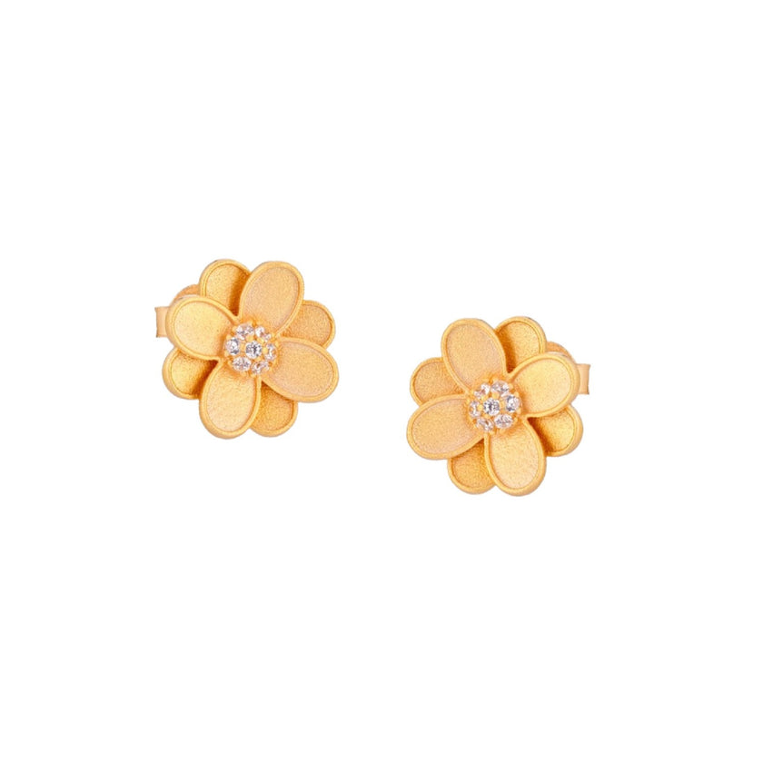 EARRINGS YELLOW SILVER 925 & C.Z. - 102969 - Availability: Immediately