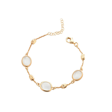 BRACELET YELLOW SILVER 925 & SEMIPRECIOUS STONES - 102991 - Availability: Immediately