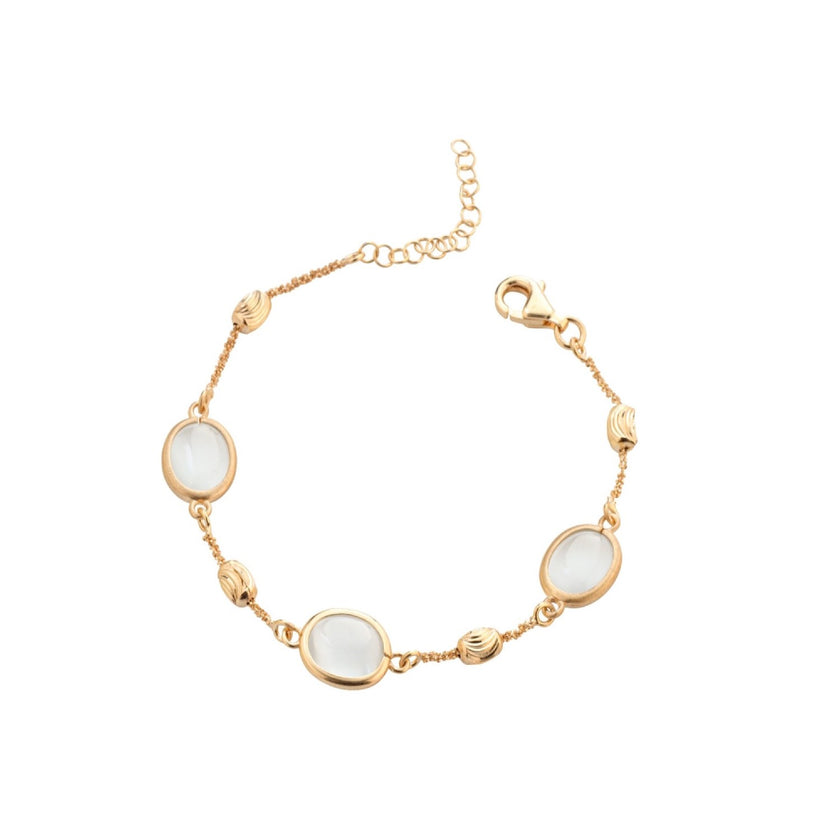 BRACELET YELLOW SILVER 925 & SEMIPRECIOUS STONES - 102991 - Availability: Immediately