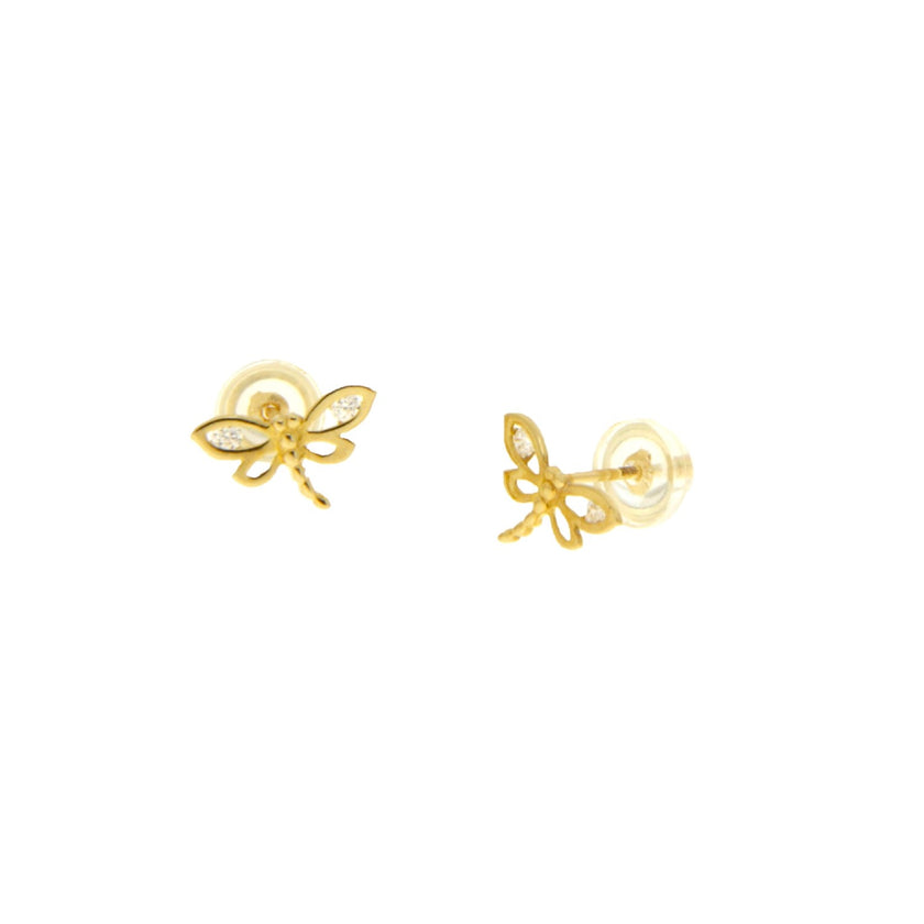 EARRINGS  GOLD 585 & C.Z. - 103043 - Availability: Immediately