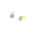EARRINGS  GOLD 585 & SEMIPRECIOUS STONES - 103060 - Availability: Immediately