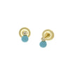 EARRINGS  GOLD 585 & SEMIPRECIOUS STONES - 103062 - Availability: Immediately