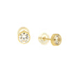 EARRINGS  GOLD 585 & C.Z. - 103065 - Availability: Immediately