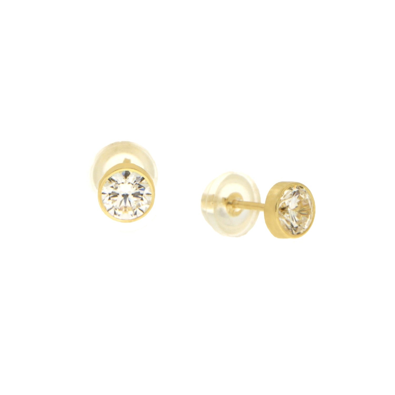 EARRINGS  GOLD 585 & C.Z. - 103069 - Availability: Immediately