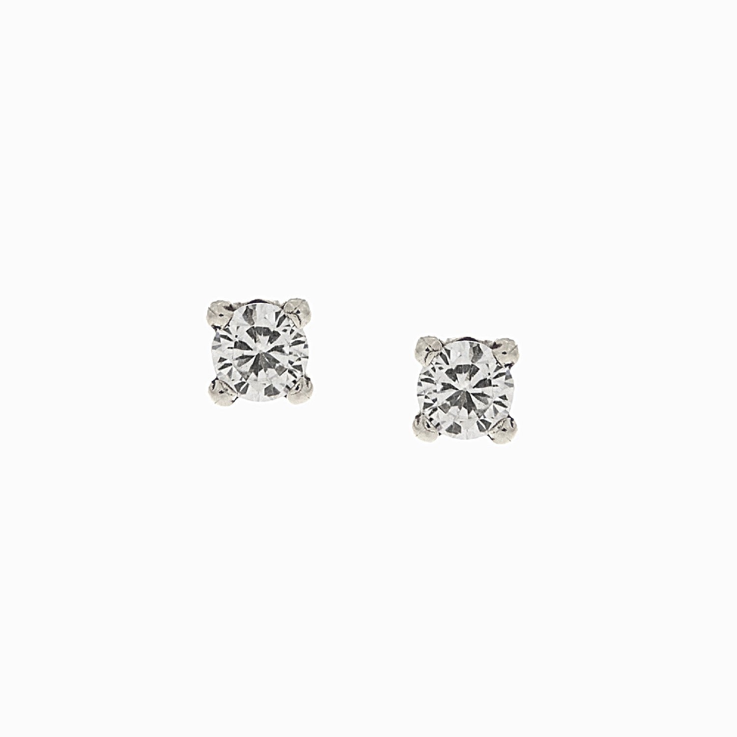 EARRINGS WHITE GOLD 585 & C.Z. - 103078 - Availability: Immediately