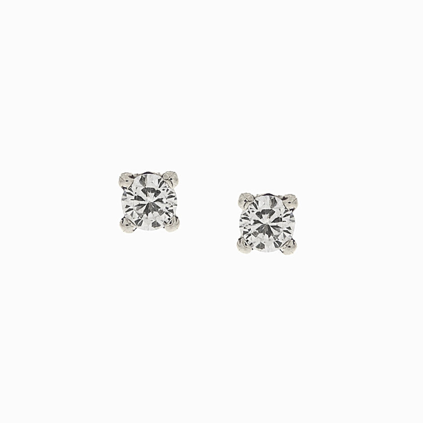 EARRINGS WHITE GOLD 585 & C.Z. - 103078 - Availability: Immediately