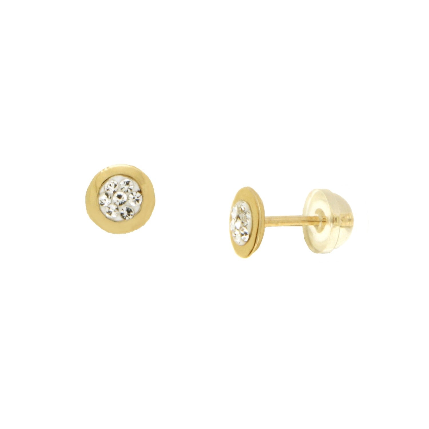 EARRINGS  GOLD 585 & C.Z. - 103082 - Availability: Immediately