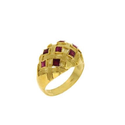 RING  GOLD 750 & PRECIOUS STONES - 10487