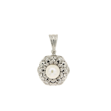 PENDANT WHITE GOLD 750 & PEARLS - 10992