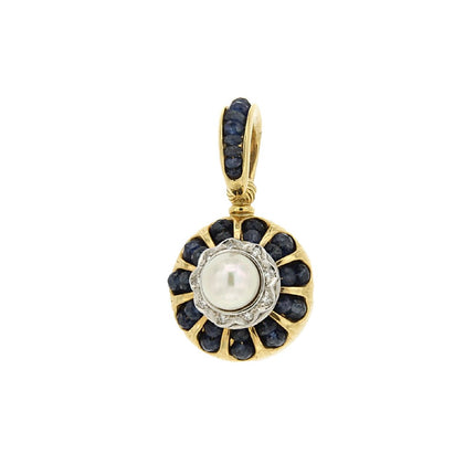PENDANT  GOLD 750 & PRECIOUS STONES - 10998