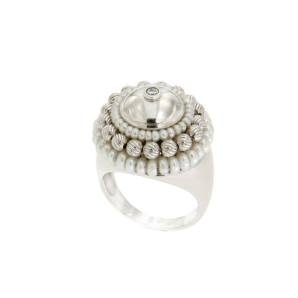 RING WHITE GOLD 750 & PEARLS