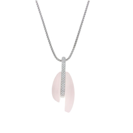 NECKLACE WHITE GOLD 750 & PRECIOUS STONES - 11207