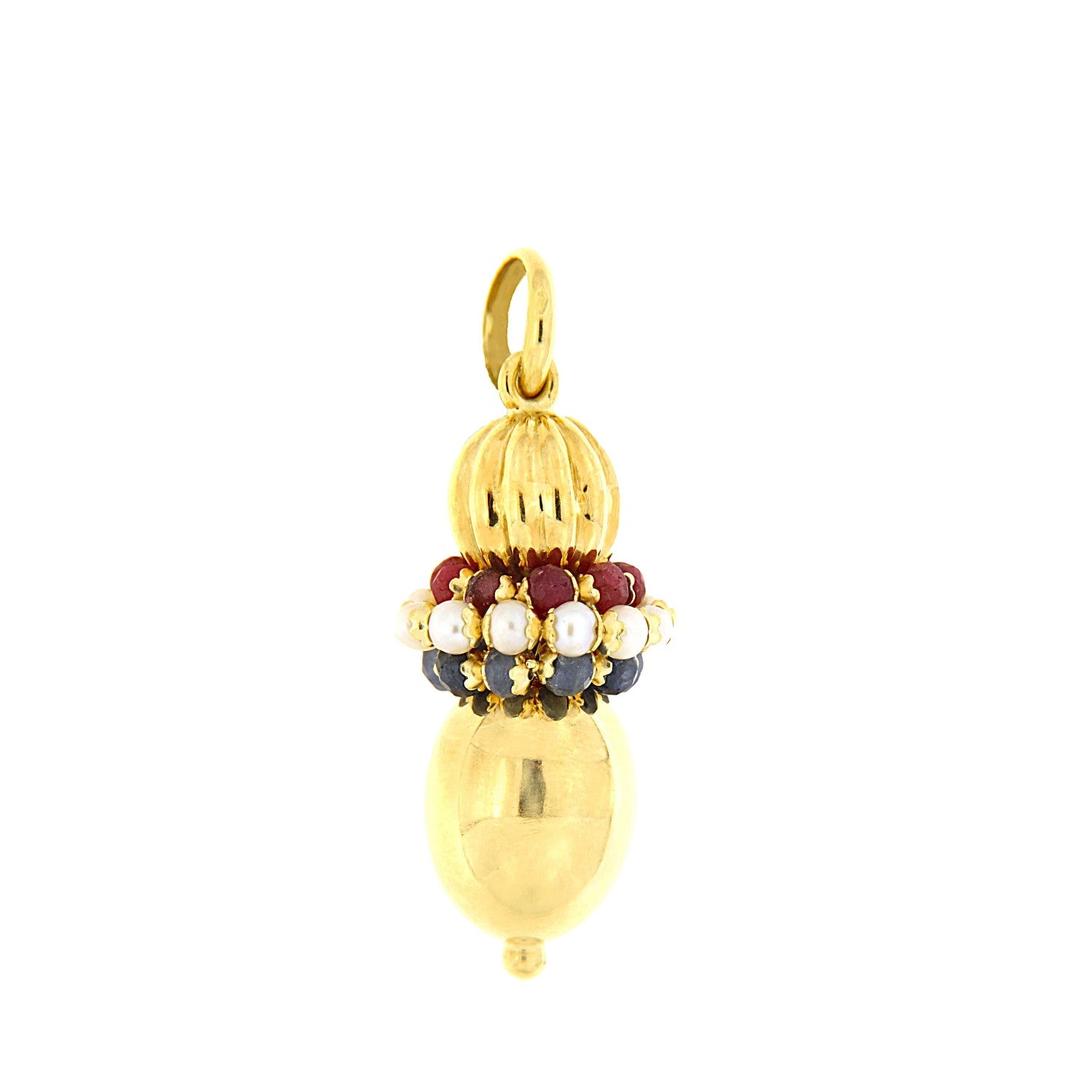 PENDANT  GOLD 750 & PRECIOUS STONES  - 11247