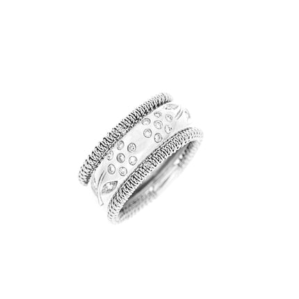 RING WHITE GOLD 750 & PRECIOUS STONES - 11400