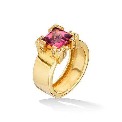 RING  GOLD 750 & PRECIOUS STONES