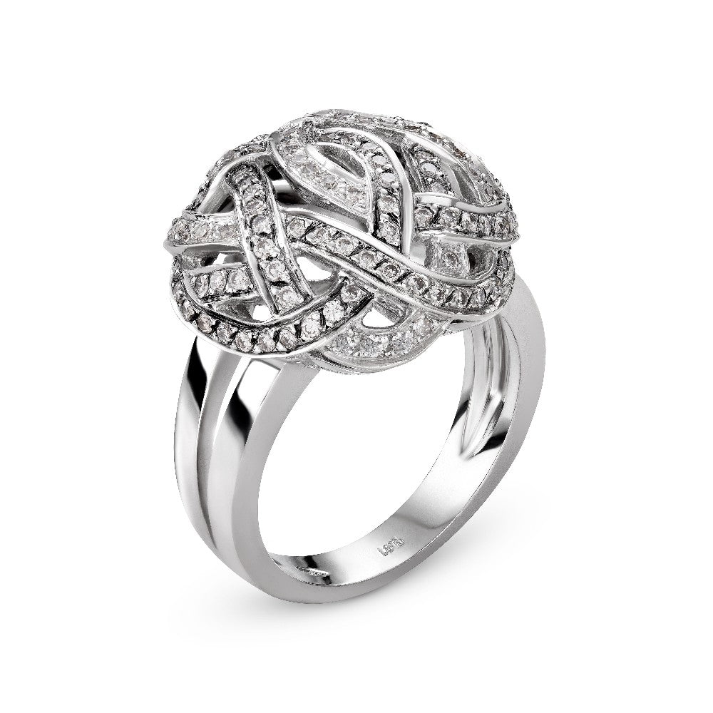 RING WHITE GOLD 750 & PRECIOUS STONES